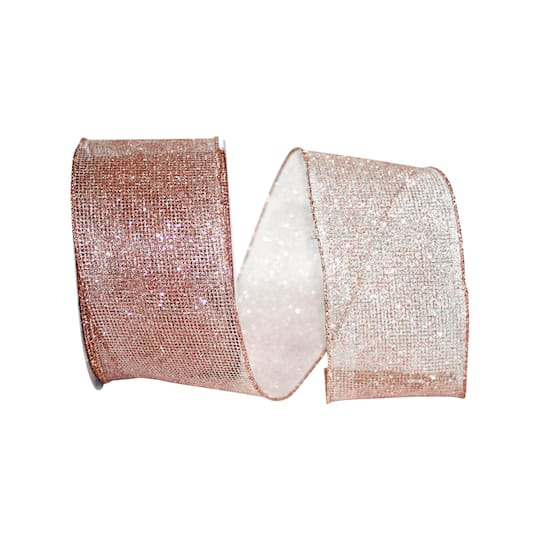 JAM Paper 2.5" x 20yd. Metallic Wired Micro Mesh Ribbon